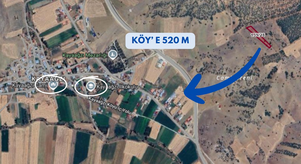 KONYA GÜNEYSINIR KAYAAĞZI KÖYÜNDE 2.225M² TARLAMIZ SATILIKTIR - KONYA GÜNEYSINIR fotoğraf 4